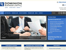 Tablet Screenshot of dominionbusinesslaw.com